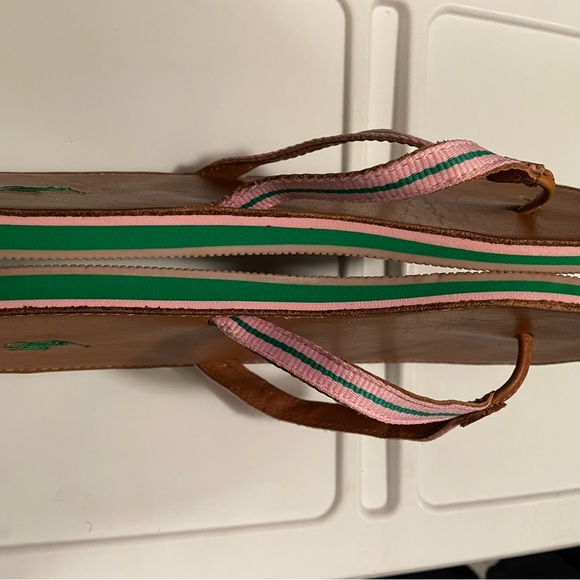 Pink and Green Polo Sandals - Picture 4 of 4